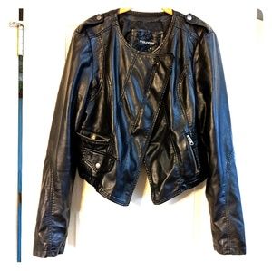 Black Faux Leather Jacket